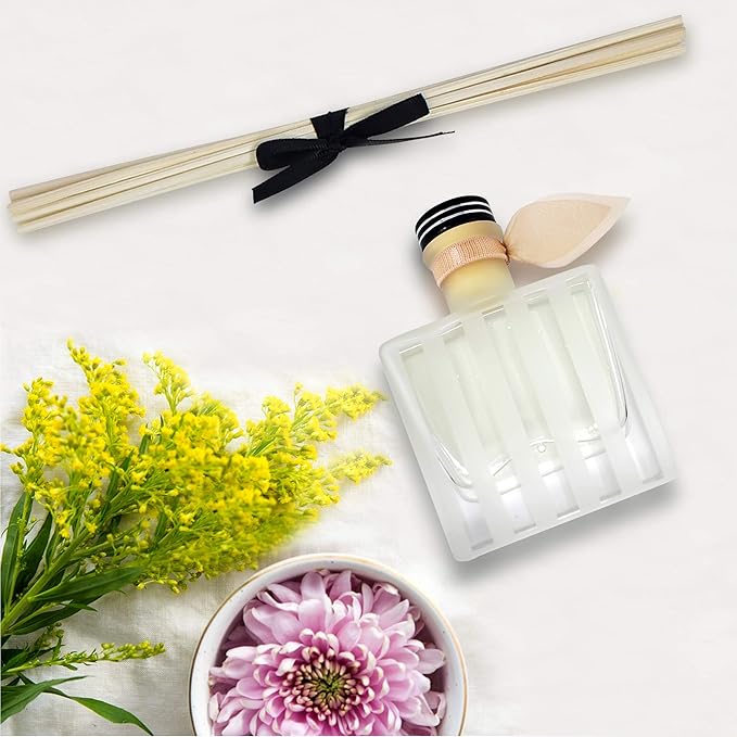 LOVSPA Vanilla & Patchouli Reed Diffuser Set - Essential Oil Scent Diffuser for Home - Non-Toxic Oil Reed Diffuser - Made in The USA