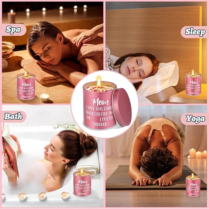 Gifts for Mom from Daughter Son Mother's Day Gift Funny Mom Candle Keychain for Mothers Day Christmas Birthday Presents