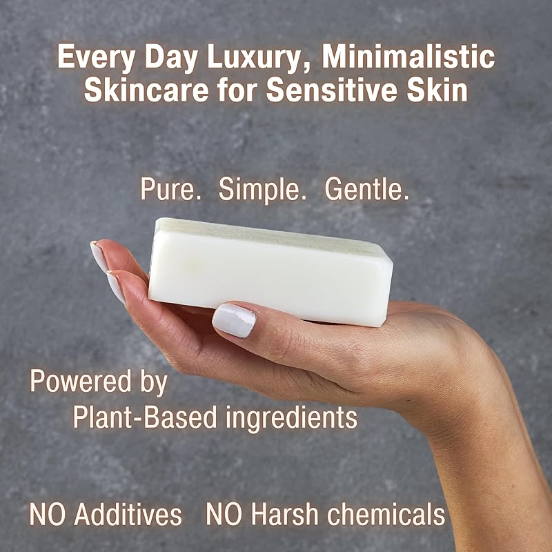All Natural Bar Soap for Women & Men | Natural Soap | Unscented Soap | Natural Soap Bar| Bath Soaps | Handmade Soap | Scentless Soap | Fragrance Free Soap | Moisturizing Bar Soap |Sensitive Skin Soap