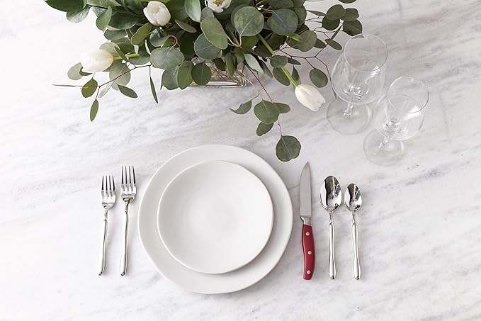 Fortessa Vitraluxe Dinnerware Heirloom Matte Finish Show Plate 12-Inch, Linen, Set of 4