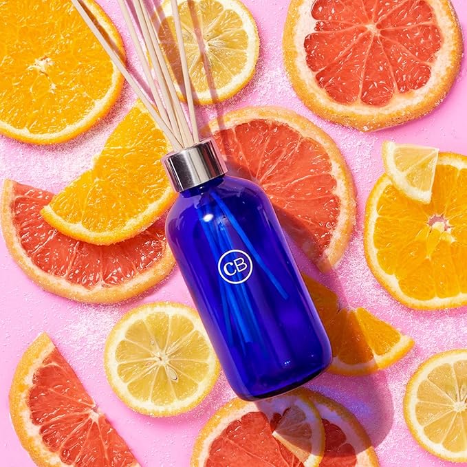 Capri Blue Volcano Reed Diffuser Set - Includes Reed Diffuser Sticks, Fragrance Oil, and Glass Bottle - Luxury Scented Room Fresheners - Cobalt Blue (8 fl oz)