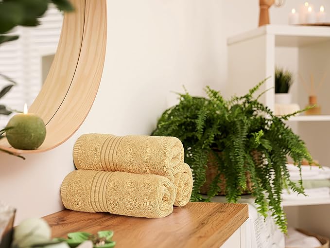 Utopia Towels 6 Piece Premium Hand Towels Set, 16 by 28 inches, 100% Ring Spun Cotton, Lightweight and Highly Absorbent Towels for Bathroom, Travel, Camp, Hotel, and Spa, Beige
