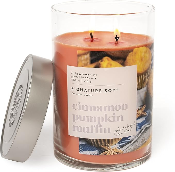 Lidded Cinnamon Pumpkin Muffin Scented Candle
