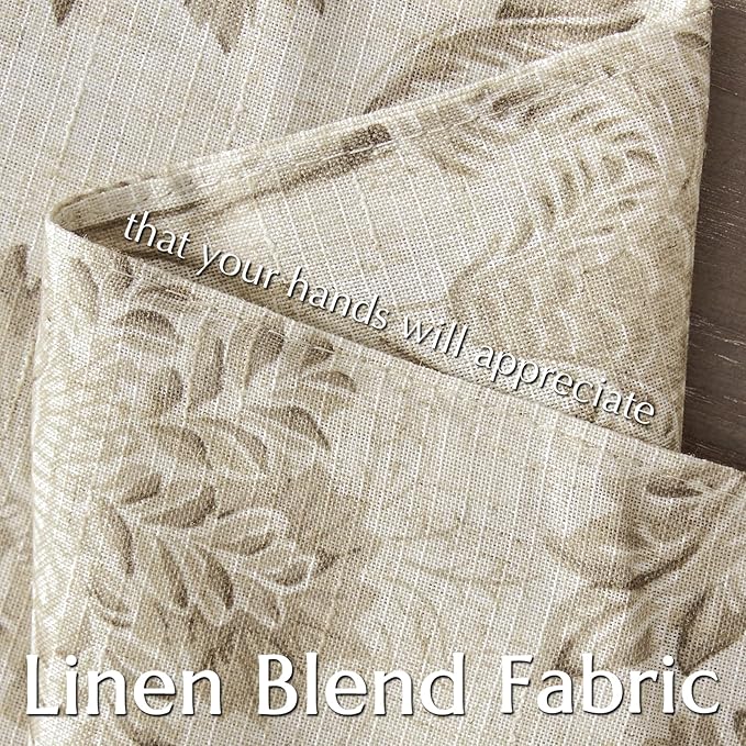 JINCHAN Linen Floral Fall Placemats Set of 4 Cloth Table Mats Rustic Cottagecore Jacobean Outdoor Seasonal for Kitchen Dining Table Decor Non-Slip Washable Tablemats 13x19 Inch Taupe