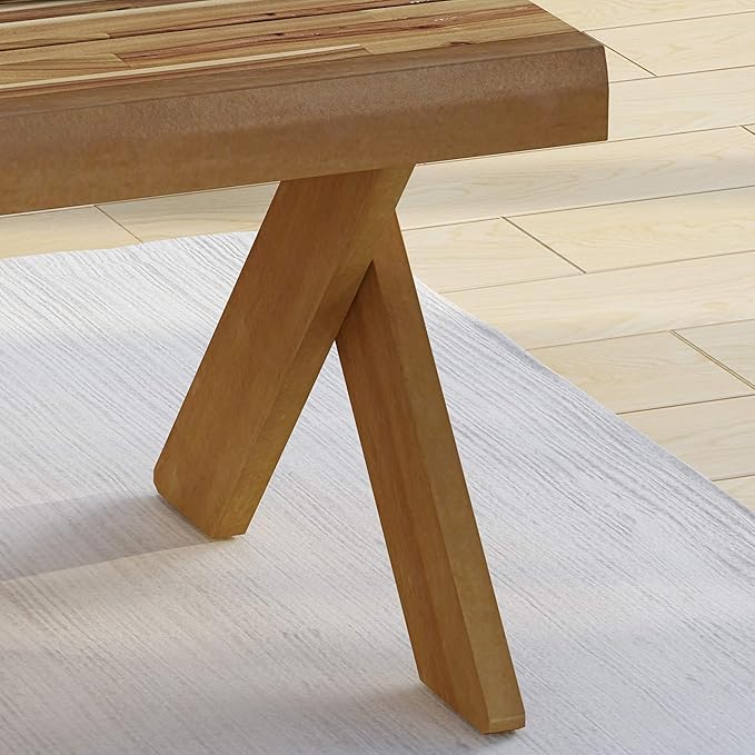 Christopher Knight Home Estelle Indoor Farmhouse Acacia Wood Coffee Table, Sandblast Teak Finish