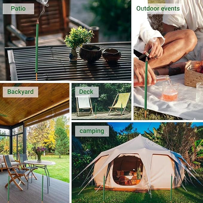 Large Citronella Incense Sticks 12 Pieces per Box, Made from Natural Plants, Suitable for Outdoors, by The Pool, in The Yard