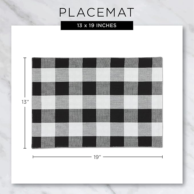 DII Variegated Tabletop Collection, Placemat Set, 13x19, Teal, 6 Piece