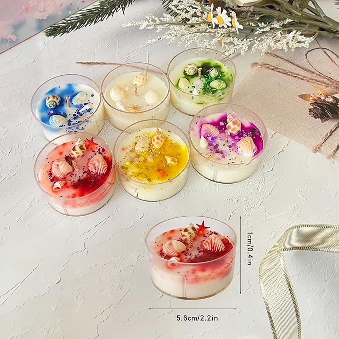 Tealight Soy Candles with Conch Style, Aromatherapy Candles for Decor Holidays, Room Ambiance, Aromatherapy Relaxing, Christmas Gift, Wedding Favors, Mother's Day (Conch Style)