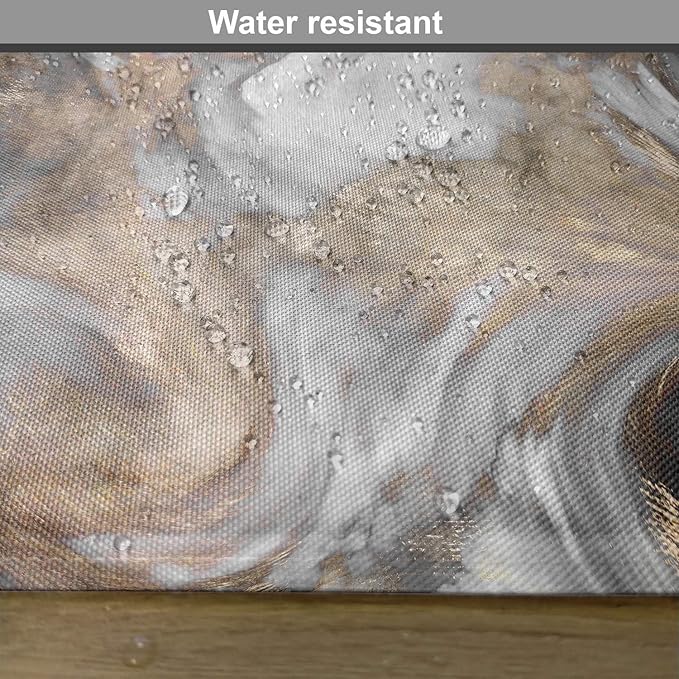 Ambesonne Marble Print Place Mats Set of 4, Retro Style Paintbrush Colors in Marbling Texture Watercolor Art, Washable Fabric Placemats for Dining Table, Standard Size, Sand Brown