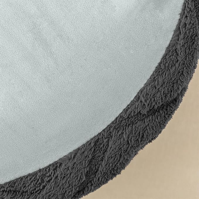 Round Pouf Ottoman 20x20x14 Inches Boho Poof Home Decor Floor Pouffe Ottoman Foot Rest for Couch Sofa Bean Bag Chairs Living Room Bedroom Dark Gray
