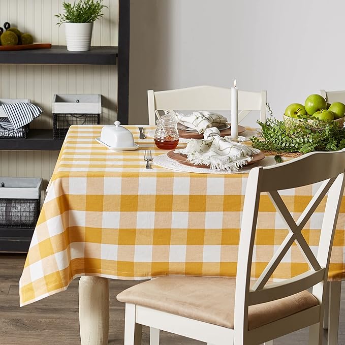 DII Buffalo Check Collection, Classic Farmhouse Placemat Set, 13x19, Dusty Lilac, 6 Piece