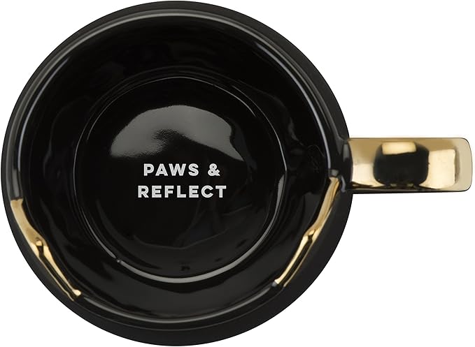 Pinky Up Chloe Black Cat Ceramic Coffee Mugs, Hot Tea Cups, Cute Travel Mug, Latte Cup, Drinking Glasses for Chocolate, Milk, Cocktails, Mocktails, Home Kitchen, 12 oz, Set of 1