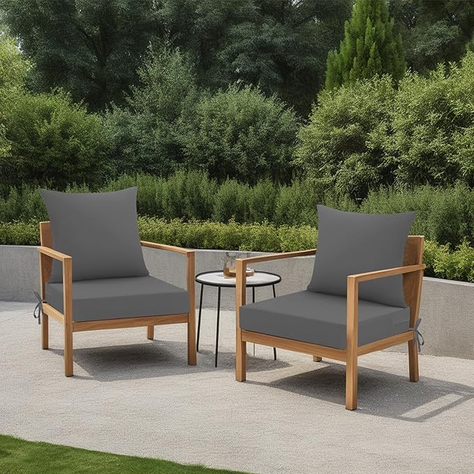 idee-home Outdoor Cushions for Patio Furniture, Waterproof Outdoor Seat Cushion Hampton Bay Deep Seat Replacement Cushions for Garden