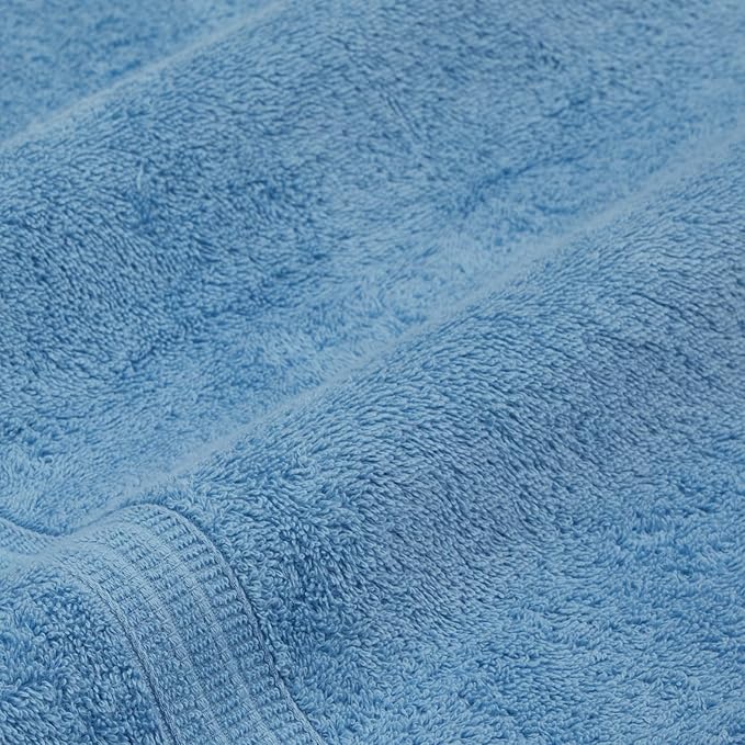 HOMELOVER 6 Piece Towel Set - 100% Organic Cotton 2 Bath Towels & 4 Hand Towels - 500 GSM, Hotel & Spa Quality, Soft, Quick Dry, Highly Absorbent Bathroom Essentials (Sky Blue)