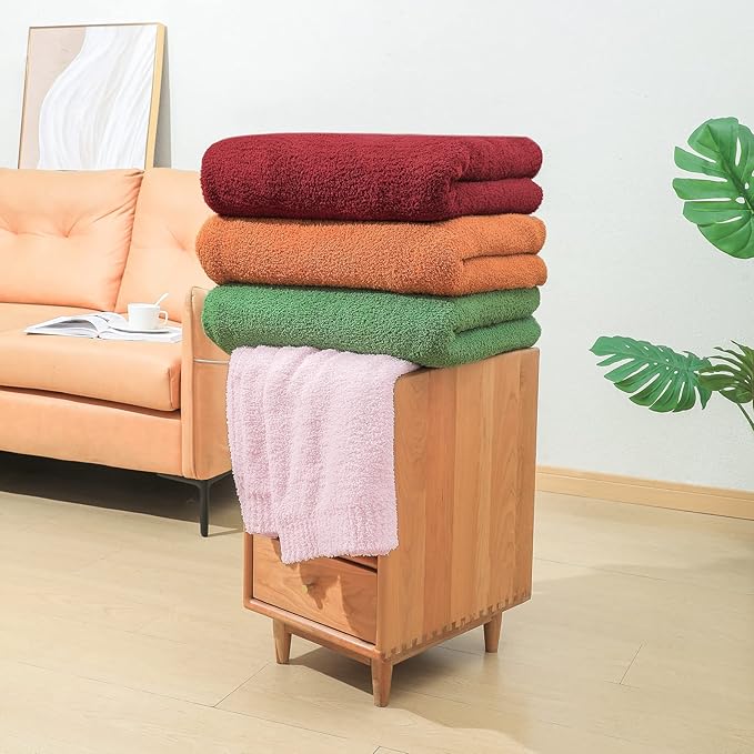 bearberry Super Soft Fluffy Throw Blanket Lightweight Cozy Warm Throw Blankets for Couch Bed Sofa All Season (Avocado Green, 53”x71”)