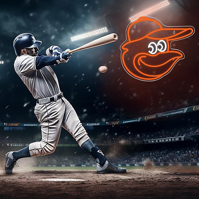 Baseball Neon Sign for Wall Decor Baseball Neon Light Baseball Sport Led Neon Sign for Man Cave,Boys'Room,Club,Pub,Birthday Christmas Signs for Sports Fans,Man,Boys,Size 13.9 * 13.2inch(XD184)