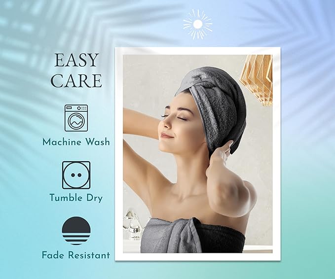 California Design Den 6 Piece Everyday Towel Set - 2 Bath Towels for Bathroom, 2 Hand Towels and 2 Washcloths - 100% Cotton, Soft, Quick-Dry & Absorbent Towels for Bathroom, Spa, Gym & Kitchen - Grey
