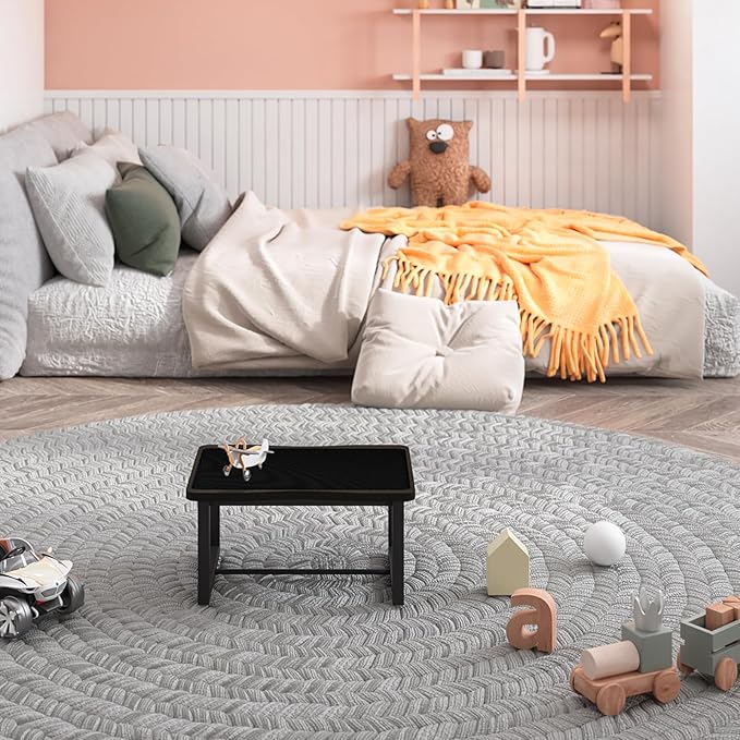 Step Stool for Adults Kids, Anti-Slip Sturdy Wooden Step Stools with 500 Lbs Capacity for High Beds,Closet, Bathroom,Kitchen, Potty Training