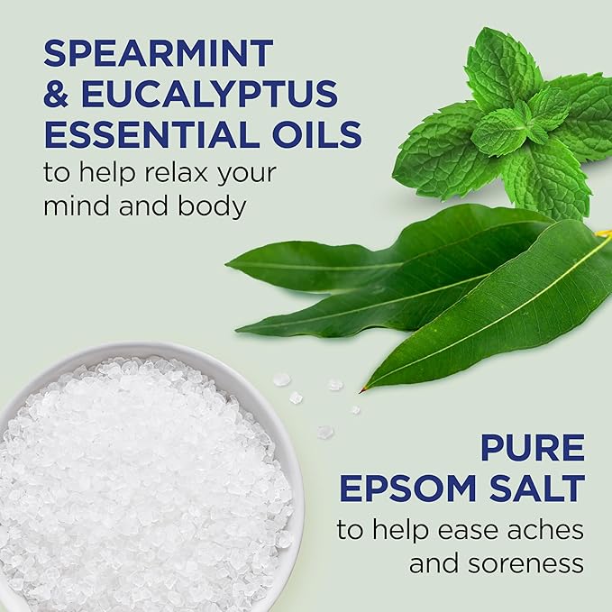 Dr Teal's Foaming Bath with Pure Epsom Salt, Relax & Relief with Eucalyptus & Spearmint, 62.5 fl oz