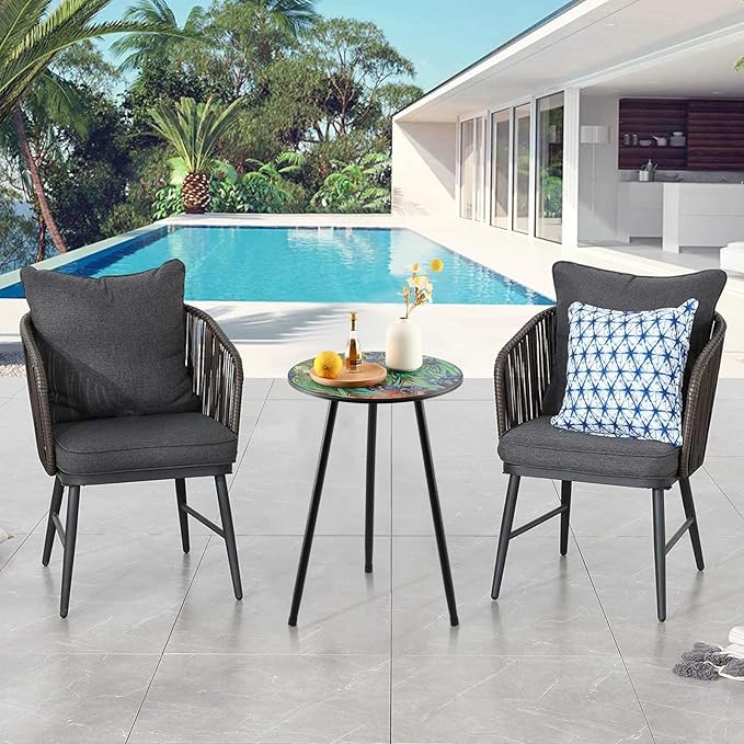 Outdoor Side Table 1 pcs Patio Side Tables for Outside End Tables Small Outdoor Table Round Patio End Table Modern Metal Side Table Outside, Patio, Indoor, Bedroom, Living Room, Small Spaces, Iris