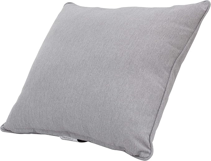 QILLOWAY Outdoor/Indoor Deep Seat Cushions for Patio Furniture, Lawn Chair Cushion 24 x 24 inch,All Weather(Silver/Grey)