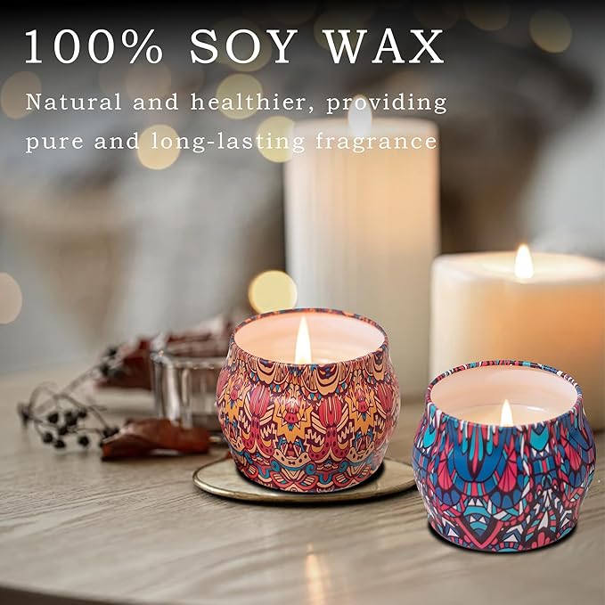 Topadorn Scented Candles Gifts Set of 4, Aromatherapy Candles for Home Scented, Mother's Day Gift