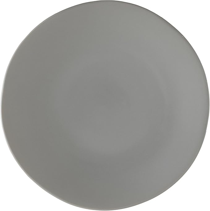 Fortessa Vitraluxe Dinnerware Heirloom Matte Finish Dinner Plate 10.75-Inch, Smoke, Set of 4