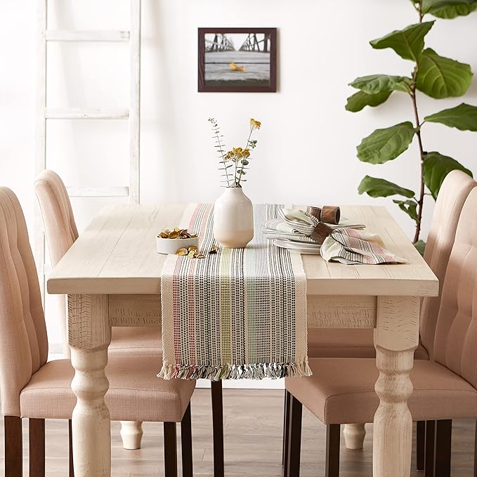 DII Variegated Tabletop Collection, Table Runner, 13x108, Mediterranean