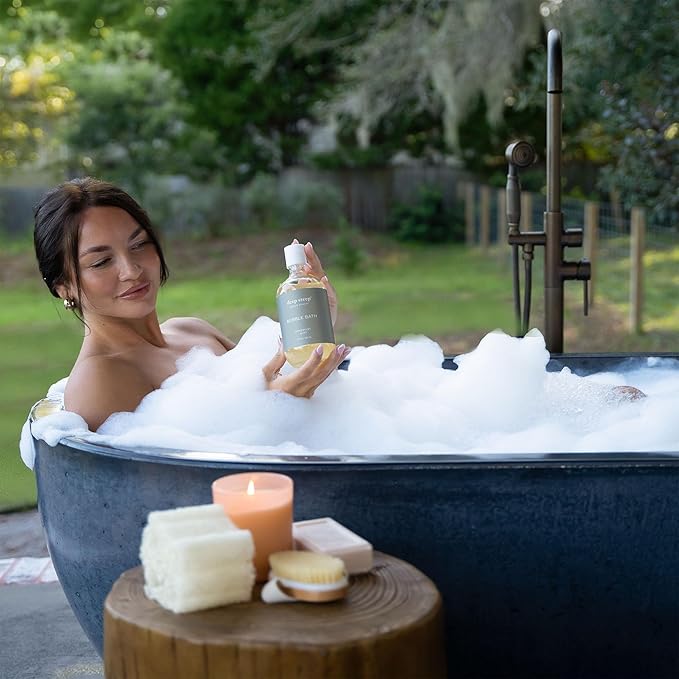 Deep Steep Bubble Bath, 17 Ounce (Pack of 2) (Rosemary Mint)