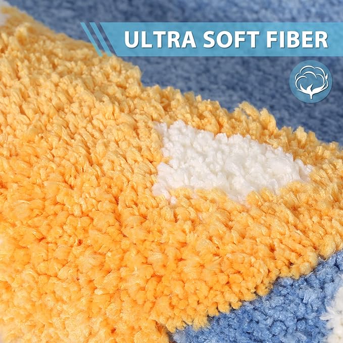 Felowaigam Bath Mat, Cute Shaggy Bathroom Rug,Soft, Absorbent, Non Slip & Durable Plush Rug, Machine Wash, Ideal for Tub, Toilet or Sink, 19.68"x 31.49", Akita