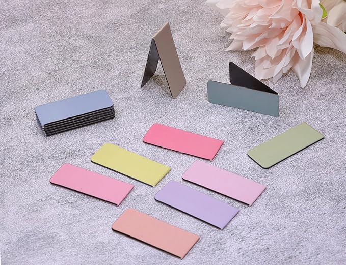 Magnetic Bookmarks 15Pcs Solid Color Mini Page Markers Clips for Women Men Teacher Students Book Lovers Graduation Gift (10x2cm, Solid Color)