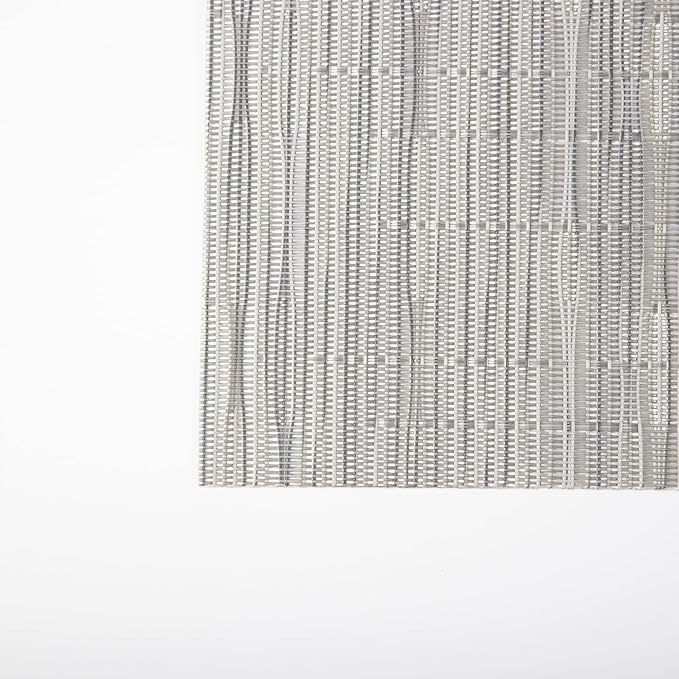 Sliver Placemats Set of 8 - Easy Clean Modern Durable Washable Vinyl Place Mats - Heat Resistant Placemats for Kitchen Table - PVC Table Mats for Dining Table (Sliver, 8)