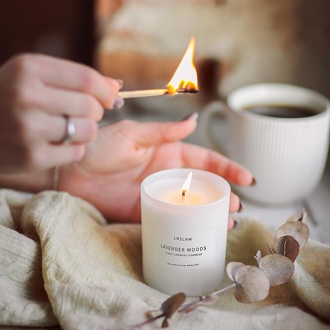 Scented Candle Set | Aroma Candle Collection: Versatile Decorative Candle Sets for Any Occasion (Men's Candle Set - Wooden Lid)