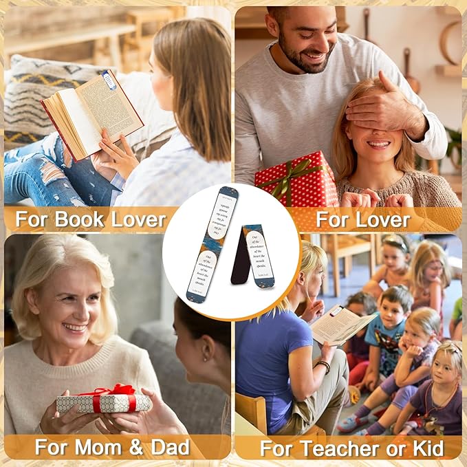 Bible Verse Magnetic Bookmarks, 50 Pcs Inspirational Scripture Christian Book Marks for Religious Prayer, Magnet Book Marker Clips Gifts for Kids Women Men Teacher Student Reading Lovers