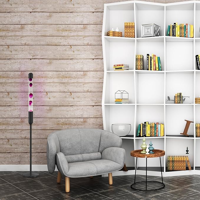 59-Inch Liquid Motion Lamp,Magma Lamp, Mood Relaxation Light,Suitable for Home Decoration, Living Room, Office, Bedroom, café (59 inch Purple Wax)
