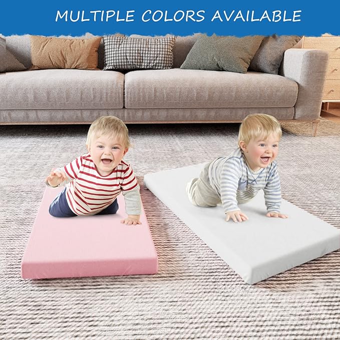 Nap Mat Cover 19" x 45" x 4" Fit for ECR4Kids Everyday Folding Rest Mat, Super Soft & Breathable Microfiber Baby Nap Mat Sheet for Preschool or Day Care, Boys and Girls, White
