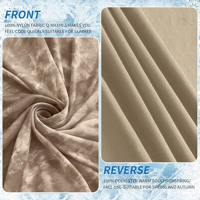 Guohaoi Cooling Throw Blanket for Hot Sleepers,Decortive Tie Dye,Arc-Chill Q-Max >0.5Cool Fiber,100% Oeko-Tex Certified,Lightweight Summer Cool Blanket for Ultra Cold Breathable,Keep Cool,50''x70''