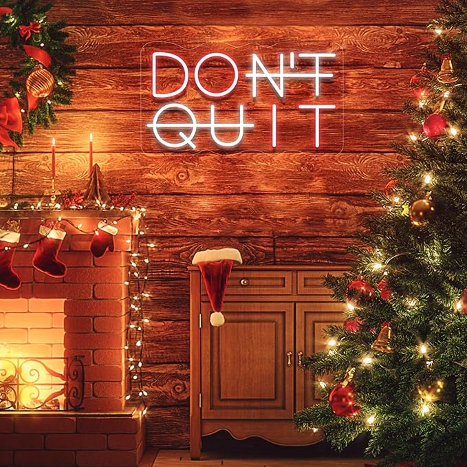 Don't Quit Neon Sign for Wall Decor, DO IT Neon Lights Party Decorations, USB Powered Switch LED Neon Lights Adjustable for Office, Gym, Man Cave, Gamer Room Decor