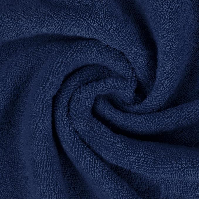 Utopia Towels 6 Piece Premium Hand Towels Set, 16 by 28 inches, 100% Ring Spun Cotton, Lightweight and Highly Absorbent Towels for Bathroom, Travel, Camp, Hotel, and Spa, Navy