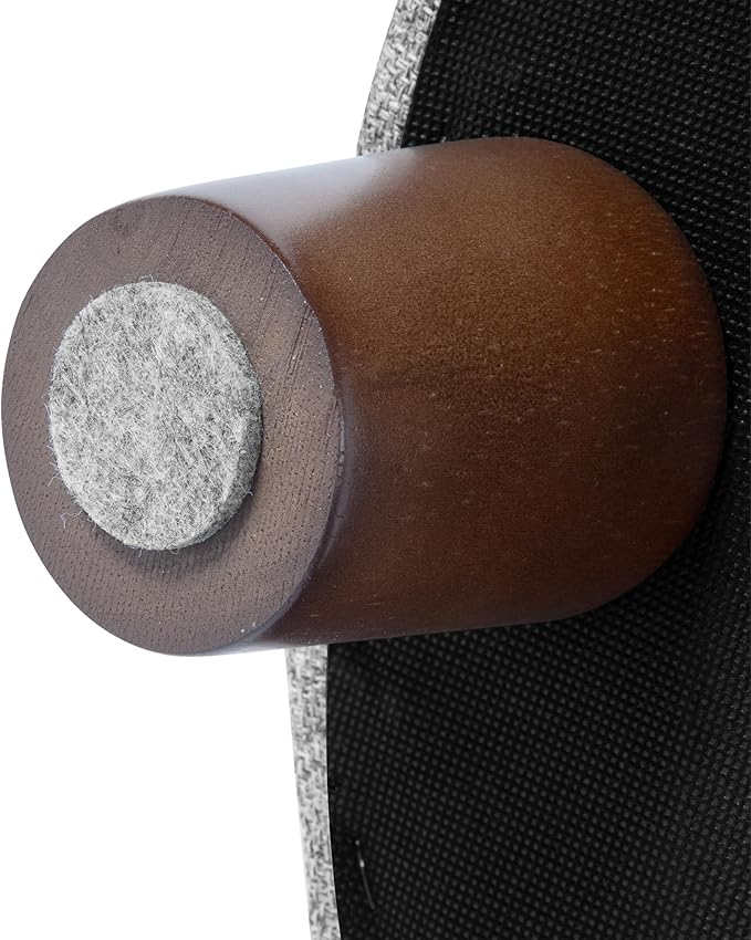 Homepop Home Decor | Upholstered Round Storage Ottoman | Ottoman with Storage for Living Room & Bedroom, Light Gray Tweed Large