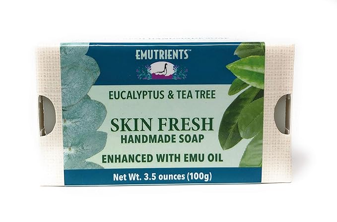 Montana Emu Ranch - Skin Fresh Handmade Soap 3.5 Ounce Bar - Made with Eucalyptus, Tea Tree, and Cajeput Oils