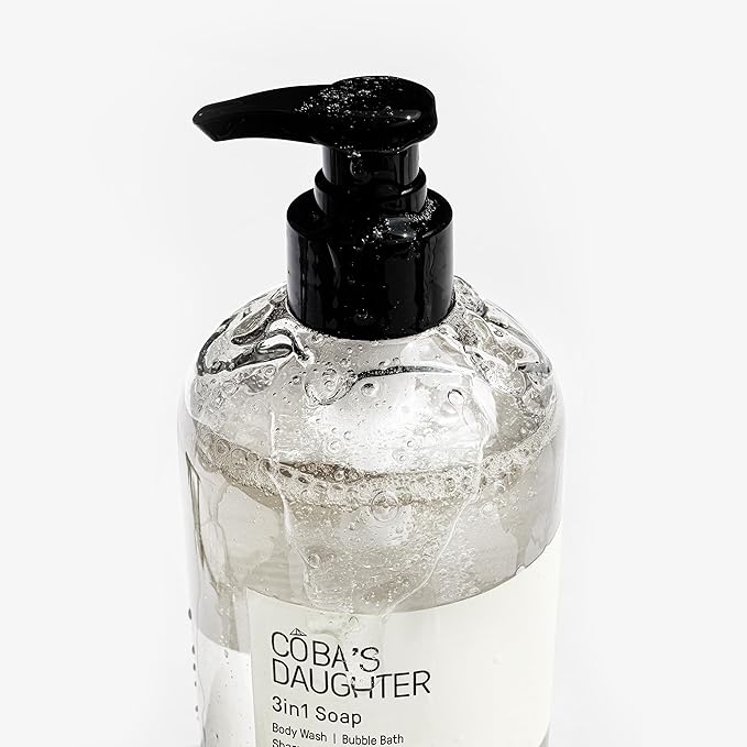 COBA'S DAUGHTER 3in1Soap Bubble Bath | Body Wash, Hand Wash| Cleanse, Nourish & Soften Skin with Inulin & Seaweed Extract | Persian Lime & Coconut Scent(16.9oz)