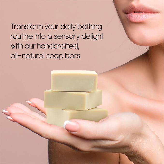 AEGEAN 100% Natural Bar Soap w/Organic Ingredients, Vegan Soap, Moisturizing, Handmade, Scented w/Premium Essential Oils, Body Soap Bars for Women & Men