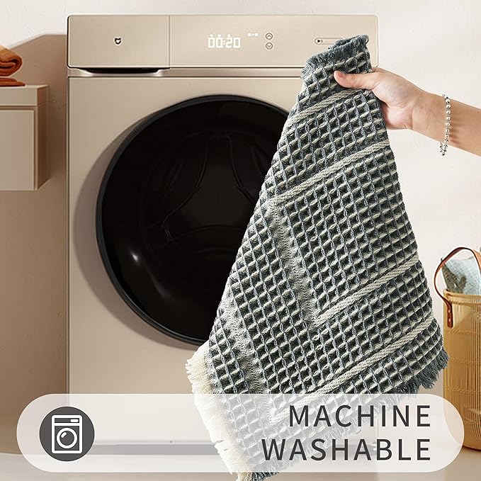 Bathroom Floor Mat,Boho Bathoom Mat,Super Absorbent Bath Rug,Bathroom Rugs Non Slip Washable, Quick Dry Shower Mats, Ultra Soft Bath Mat Towel,Bluish Grey & Yellow,17"*24"