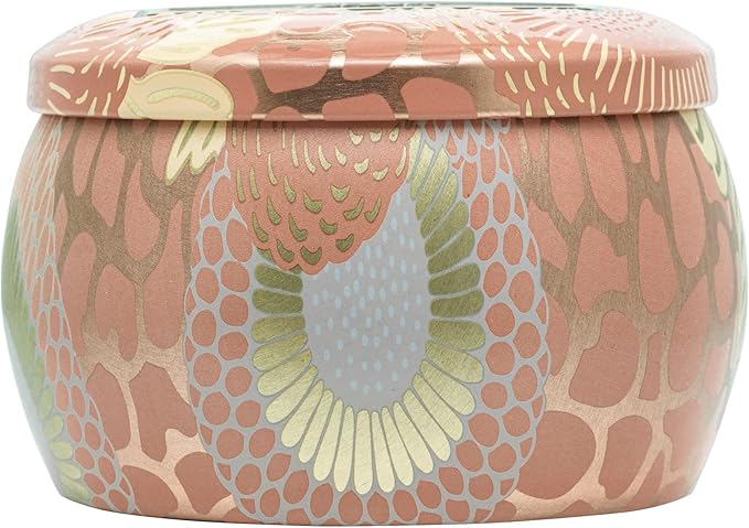 Voluspa Kalahari Watermelon, Mini Tin Candle, 4 oz, 25 Hour Burn Time, Coconut Wax Candle for The Home, Handcrafted in The USA