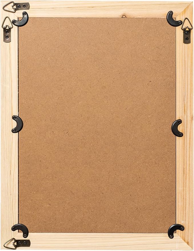 White Wood Beaded Frame Wall Mount Mirror, 12 x 16 Inches Modern Farmhouse Real Glass Horizontal/Vertical Hanging Mirror for Bathroom, Living Room, Entryway