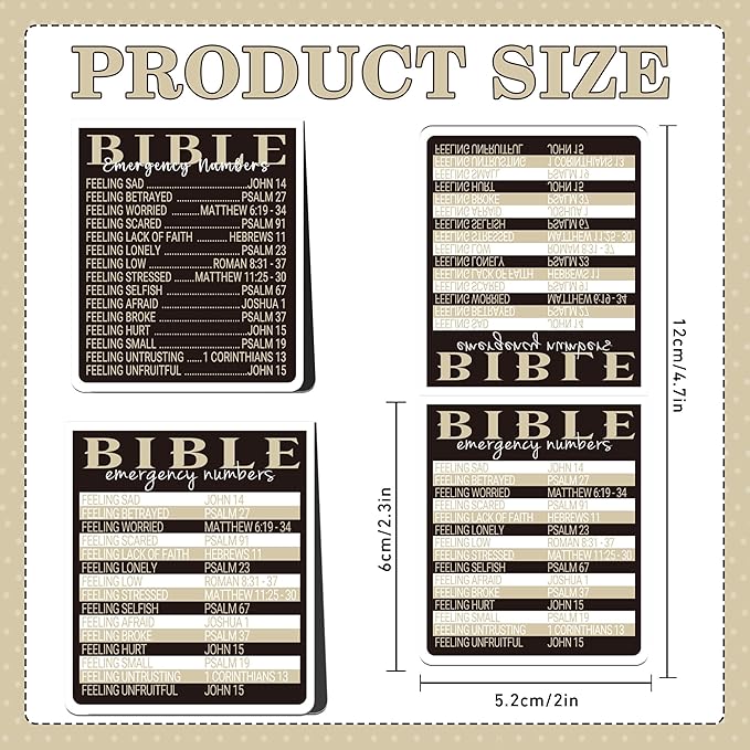 Bible Emergency Numbers Magnetic Bookmarks: 8 Pcs Christian Scriptures Magnet Book Marks, Religious Book Page Markers, Gifts Sunday School Bible Study Supplies