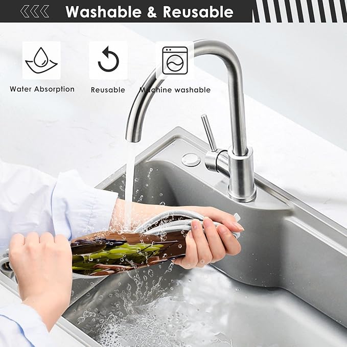Red Wine Grapes Faucet Water Catcher Mat 2 Pack Vintage Wooden Background Drying Mat Absorbent Bathroom Faucet Handle Drip Catcher Tray Bar RV Kitchen Sink Splash Guard 30x5 Inches