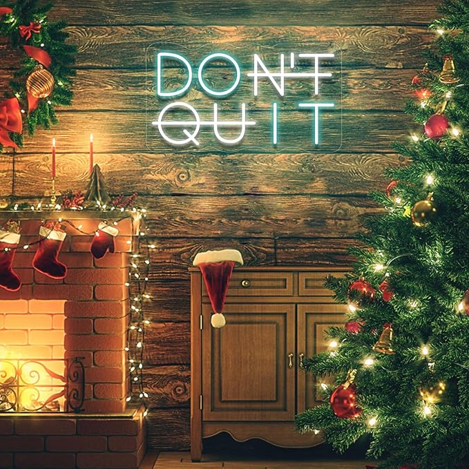 Don't Quit LED Neon Sign for Wall Decor, DO IT Neon Lights Party Decorations, USB Powered Switch LED Neon Lights Adjustable for Office, Gym, Man Cave, Gamer Room Decor