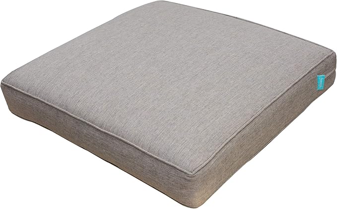 QILLOWAY Polyester Outdoor Chair Cushion Set,Outdoor Cushions for Patio Furniture.Tan/Grey